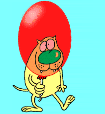Gif animé bonjour ballon rouge